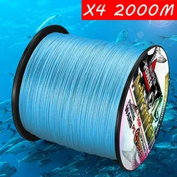 Ashconfish Braided Line X4 2000m Fishing Line  4 Strands 2LB-100LB Multifilament PE Line for Saltwater Sea Fishing Smoother Line