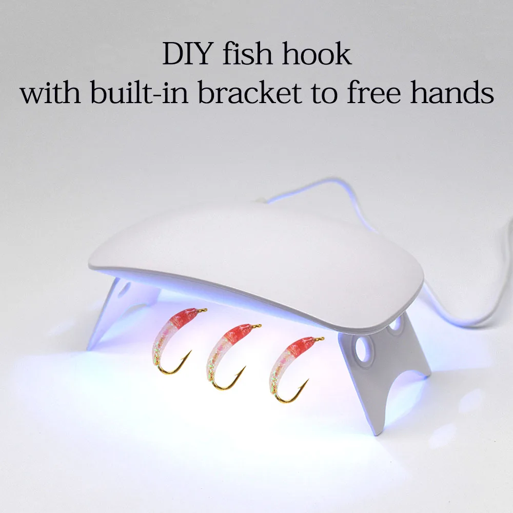 MNFT-Mini lámparas de luz ultravioleta portátiles, 6LED/3LED, linterna para atar moscas, lámpara de curado UV - imagen 3