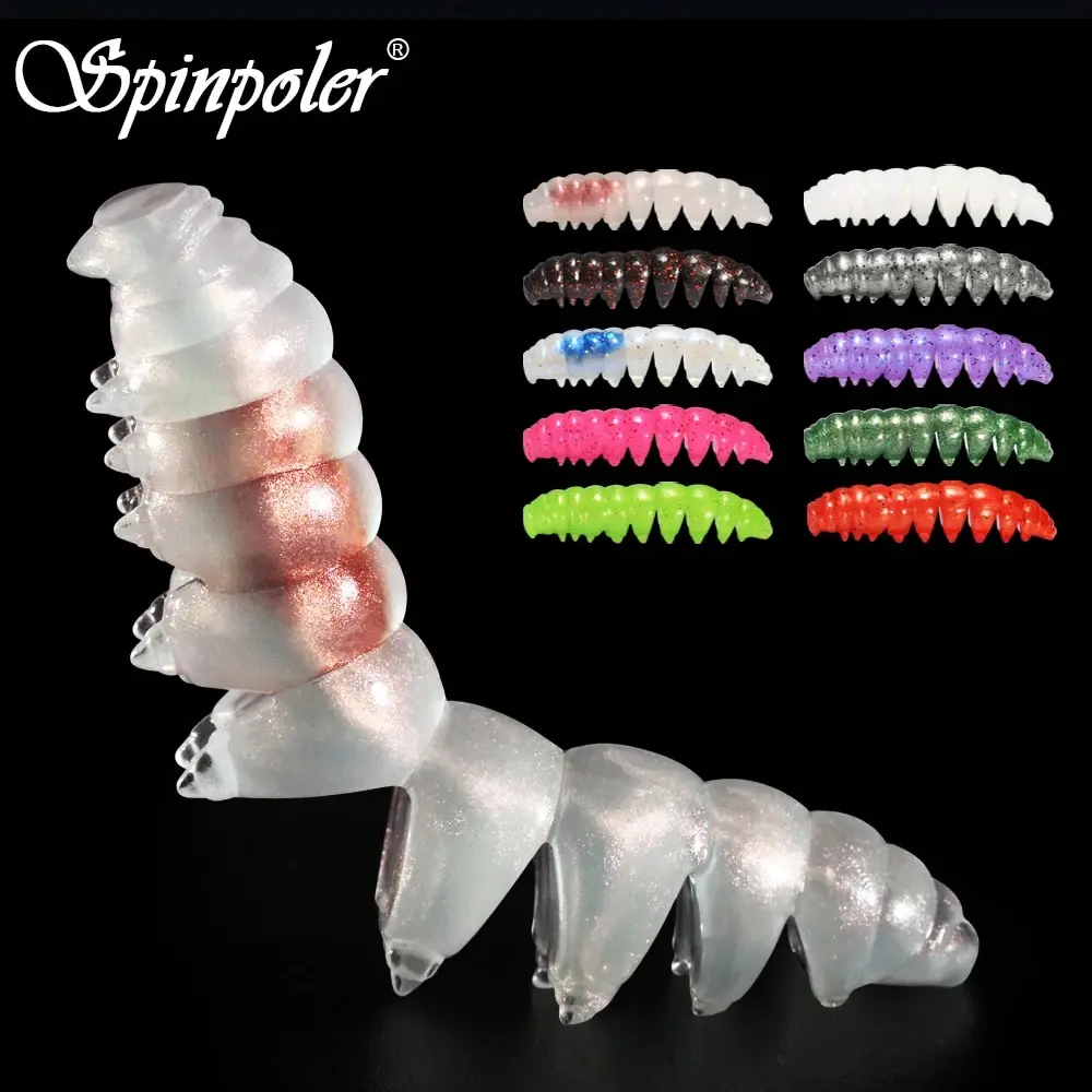 Spinpoler-cebo suave de gusano pobre, cuerpo de segmento TPR, flotante, agua dulce, agua salada, lubina, trucha, río, mar, Dropshot Ned, aparejos de pesca