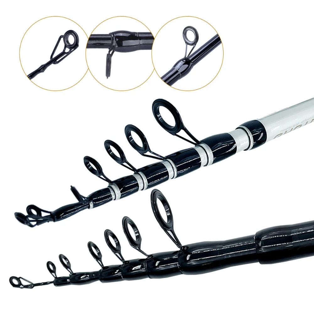 Cañas de pescar con señuelo GHOTDA Baitcasting Spinning 1,6 m 1,8 m 2,1 m 2,4 m caña de viaje de carbono ultraligera acción de señuelo 10-30g poste de trucha - imagen 3