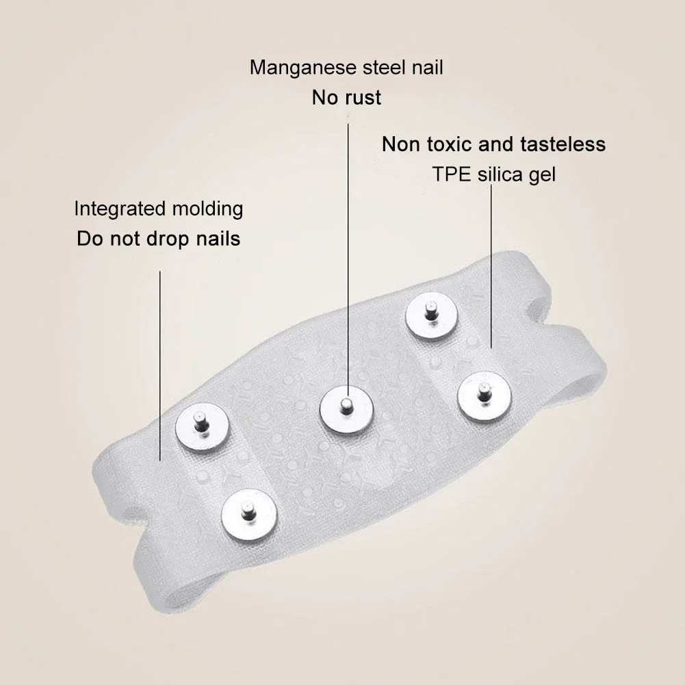 Tacos de hielo profesionales resistentes al deslizamiento, agarre fuerte que evita caídas, tacos de tracción para caminar sobre hielo y nieve, 2 uds. - imagen 4