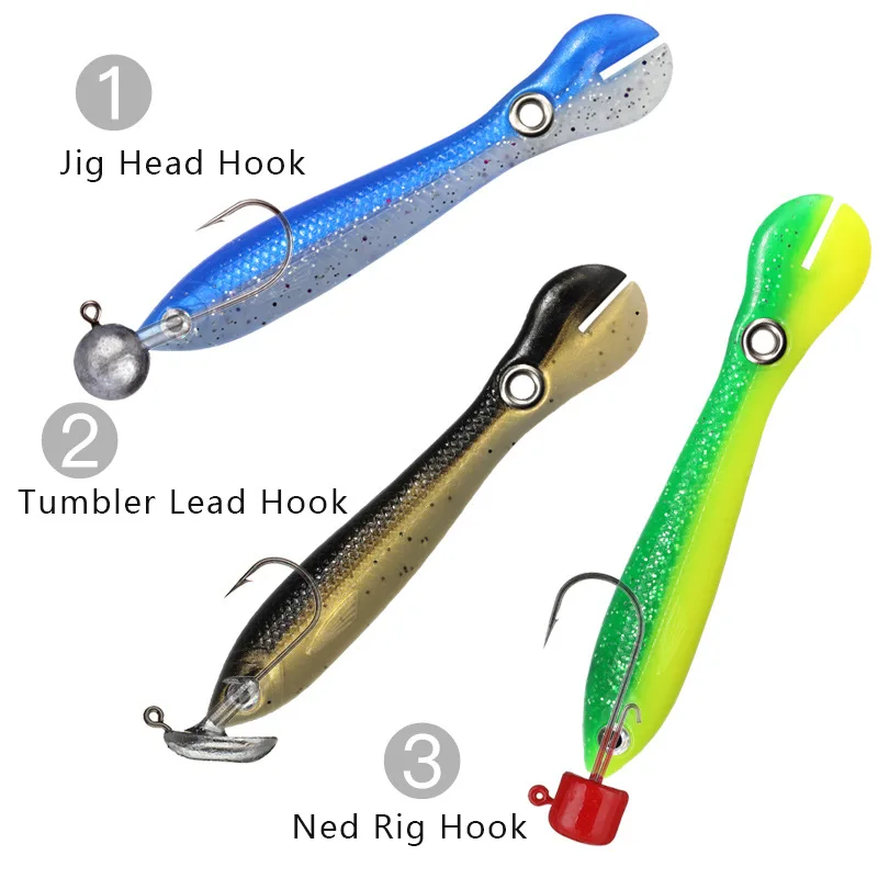 MNFT 5 unids/lote señuelo de pesca de lubina biónico suave Swimbaits simulación Loach señuelo suave, cebo de pesca para agua salada y agua dulce - imagen 4