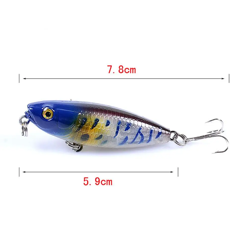 Juego de señuelos de lápiz flotante con anzuelos triples, cebo de pesca duro Swimbait para agua dulce y salada, cebo Artificial, 5,9 cm/6,9g - imagen 3
