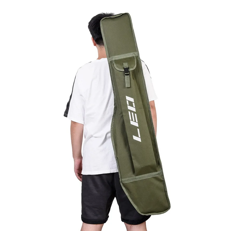 LEO-bolsa portátil para caña de pescar de 1,2 M, bolsa de transporte plegable para caña de pescar, bolsa de almacenamiento para herramientas de pesca, funda para carrete, bolsas para equipo de pesca, 1 capa - imagen 2