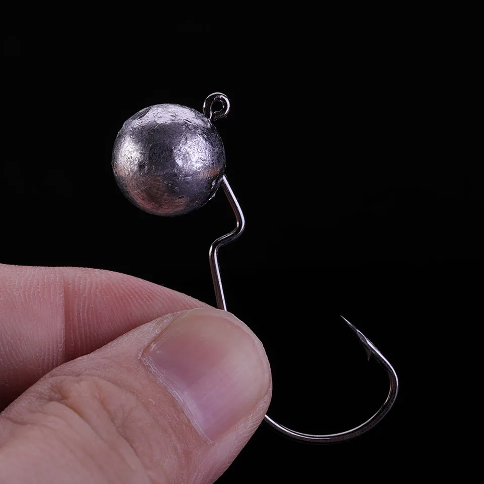 WALK FISH 5 unids/lote 3,5g-14g anzuelo de plomo afilado cabeza anzuelo pesca en el mar cabeza de plomo manivela anzuelo Jig cebo pesca anzuelo Accesorios - imagen 5