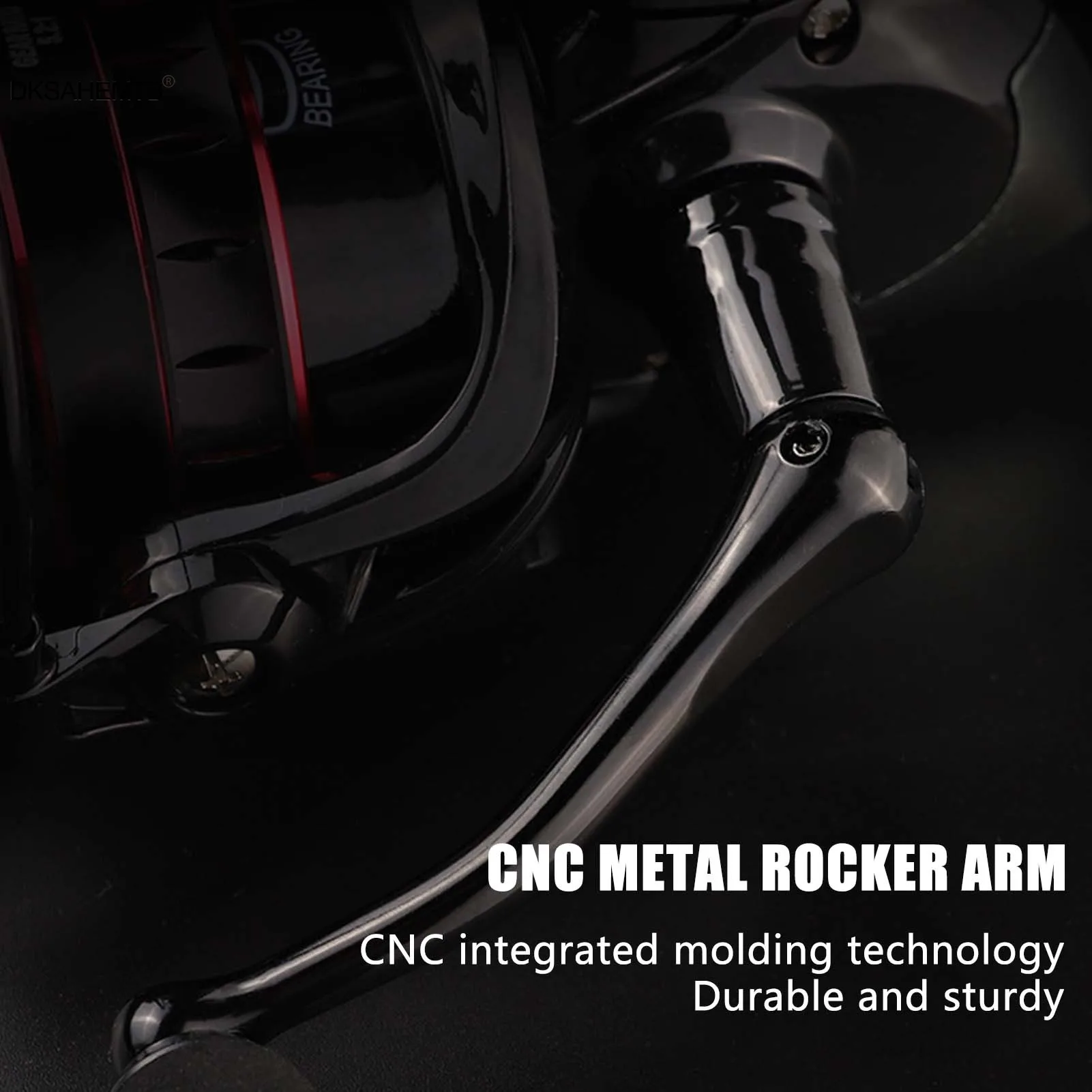 Carrete de pesca giratorio de Metal, diseño ergonómico, aparejos de pesca compactos, adecuado para entusiastas de la pesca - imagen 3