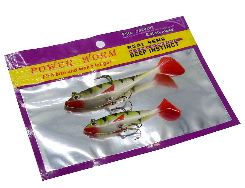 Cebo suave de pesca, señuelo Artificial, atracción de peces, 19g/11g, señuelos, Jig Head Rig, gusano, bolsa de 2 piezas - imagen 4