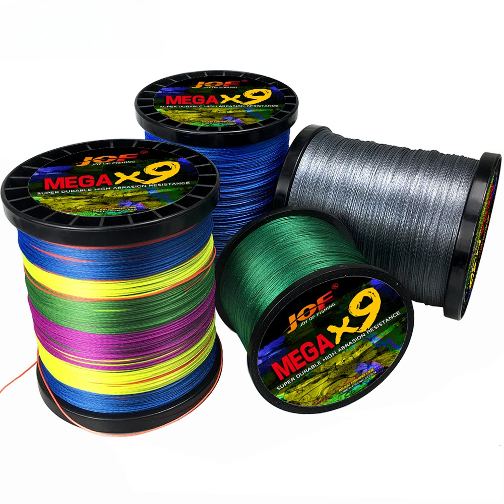 Línea de pesca JOF de 9 hebras, 20LB-80LB, 300M, 500M, 100M, línea de pesca trenzada de PE, línea multifilamento de pesca súper fuerte, carpa de 4 colores - imagen 2