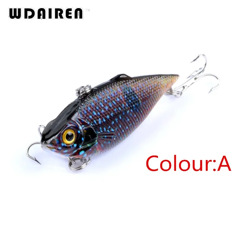 6 uds cebos Vib juego de Señuelos de Pesca con mosca mezclados cebos duros artificiales Wobbler realista aparejos de Pesca de carpa Pesca al por mayor - imagen 2