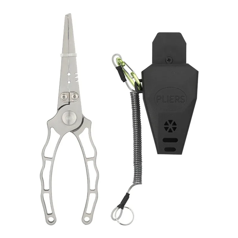 Alicates de pesca multifuncionales con tijeras y cortador ergonómicos - imagen 4