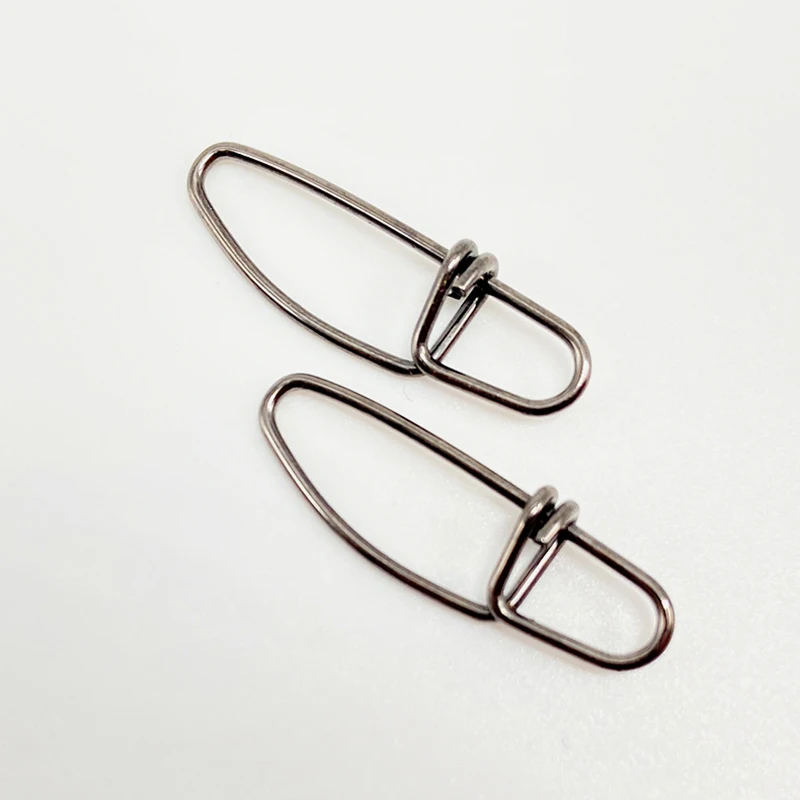 1000 pièces en acier inoxydable noir rapide Clip serrure Snap pivotant solide anneau sécurité boutons pression connecteur fournitures de pêche accessoires Pesca - imagen 5