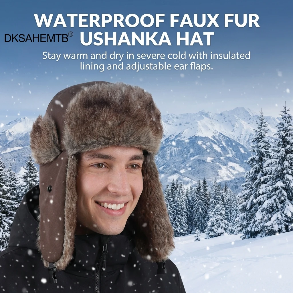Gorro impermeable con orejeras ajustables para frío y viento - imagen 5