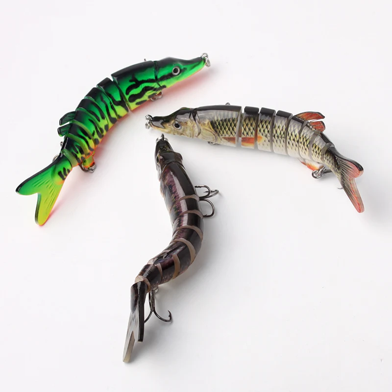 Kawa-señuelos de pesca Swimbait y cebo articulado, 12,5 cm/17g, ABS + Crankbait de fibra, pez duro realista, Lucio, bagre, 1 ud. - imagen 4