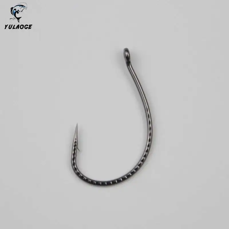 20 unids/bolsa anzuelos de pescado anzuelo suave para insectos Longlin fortalece el anzuelo de pescado Offset anzuelos locos pez mandarín bajo anzuelo único afilado - imagen 4