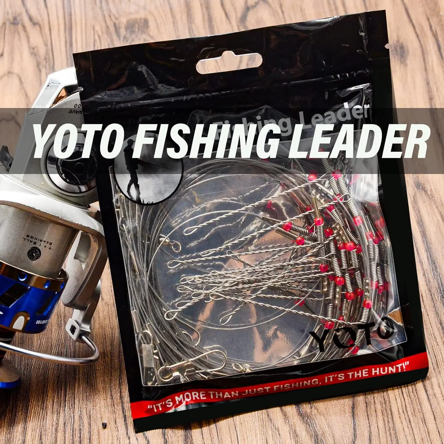 Acero inoxidable con broches giratorios y cuentas para rig de pesca - imagen 4