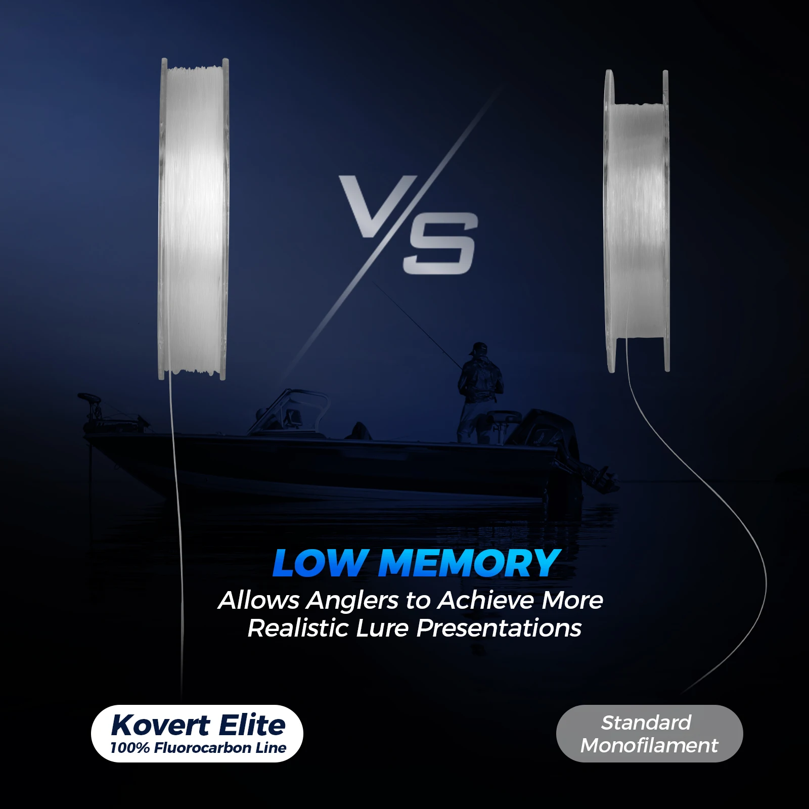 Línea de pesca KastKing KOVERT Elite 100% fluorocarbono resistente a los golpes alta claridad baja visibilidad altamente resistente a la abrasión - imagen 3