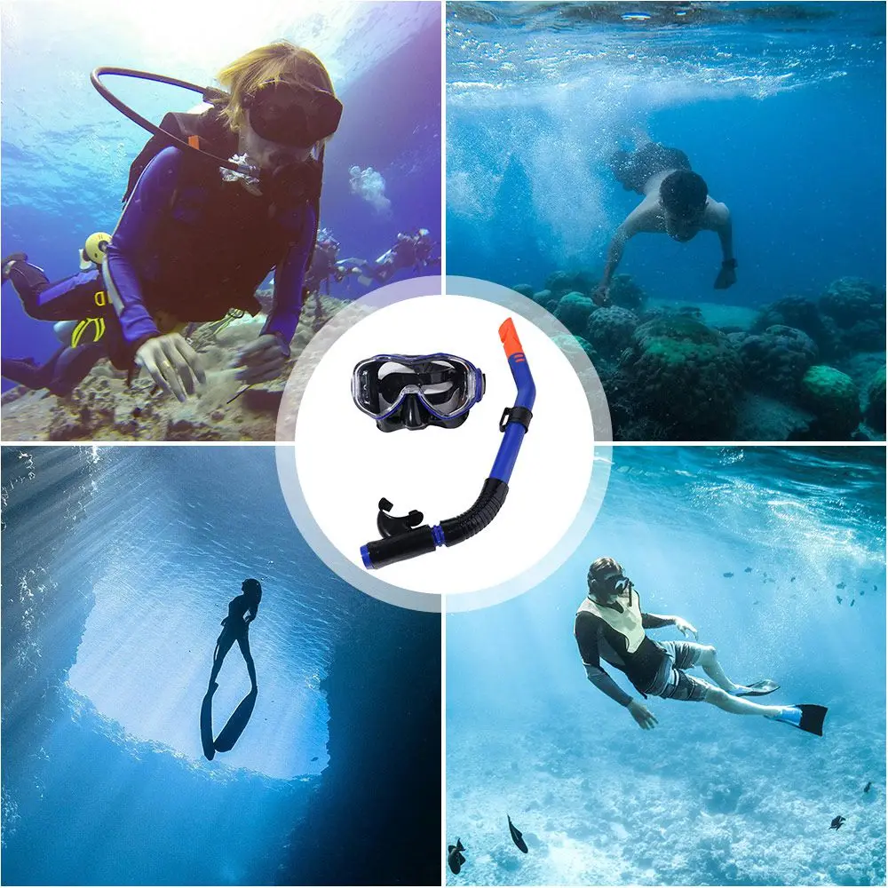 Máscara de snorkel panorámica para mujer con visión clara sin fugas - imagen 2