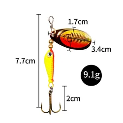 Cuchara giratoria Duoduoyu – Spinner con anzuelo triple