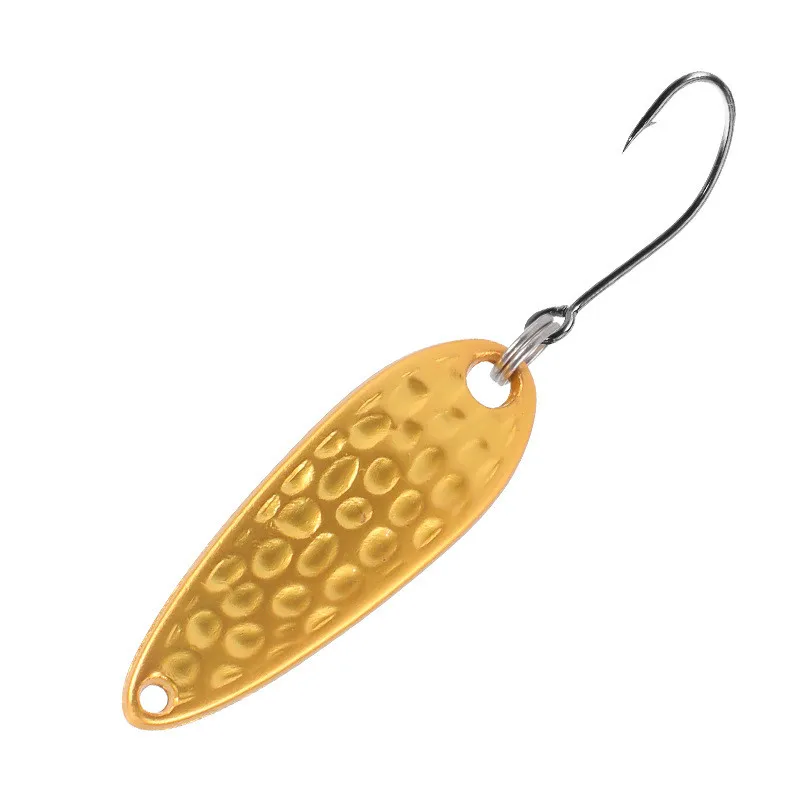 Señuelo de cuchara de pesca, plantillas de lentejuelas de cratera de meteorito, 2,5g, 3,5g, 5g, anzuelos individuales VIB de Metal fundido largo, lote de 3 piezas en oferta - imagen 3