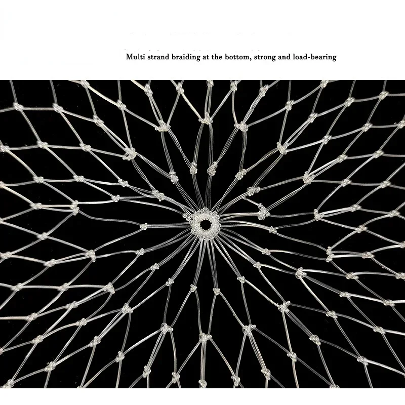 Red de nailon con orificio pequeño de diámetro, red de pesca portátil, herramientas de pesca con agujeros plegables, malla de 40/50/60cm para plantar - imagen 2
