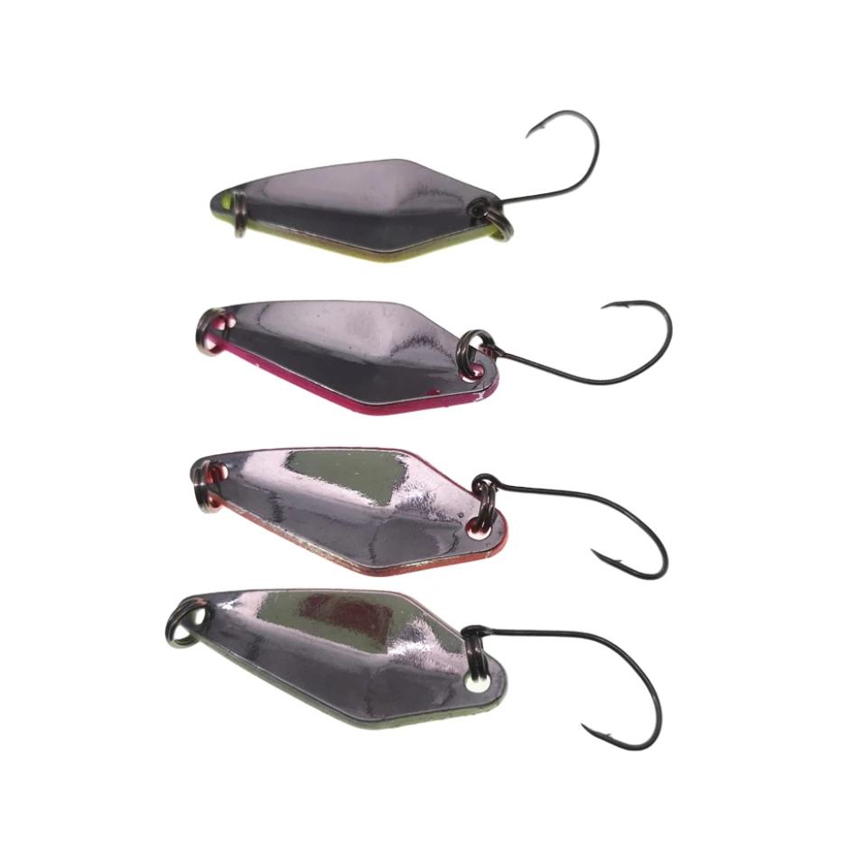 MUKUN 3,5g 5g aparejos de pesca cebo de pesca cuchara de Metal señuelo cebo para trucha cucharas de lubina cuchara giratoria de lentejuelas duras pequeñas - imagen 3