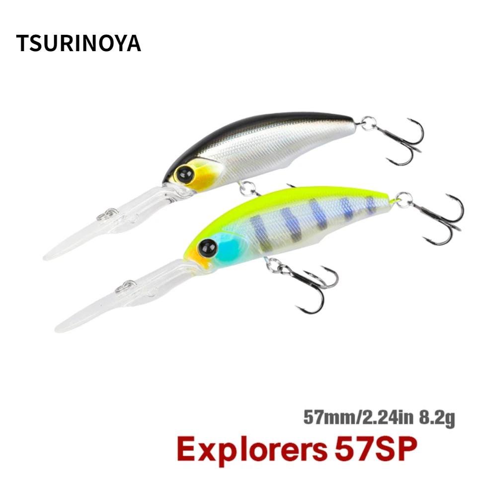 TSURINOYA 57sp Minnow Wobblers Pike señuelo de pesca cebo Artificial duro Swimbait 57mm 8,2g Crankbaits Señuelos de Pesca Profesionales