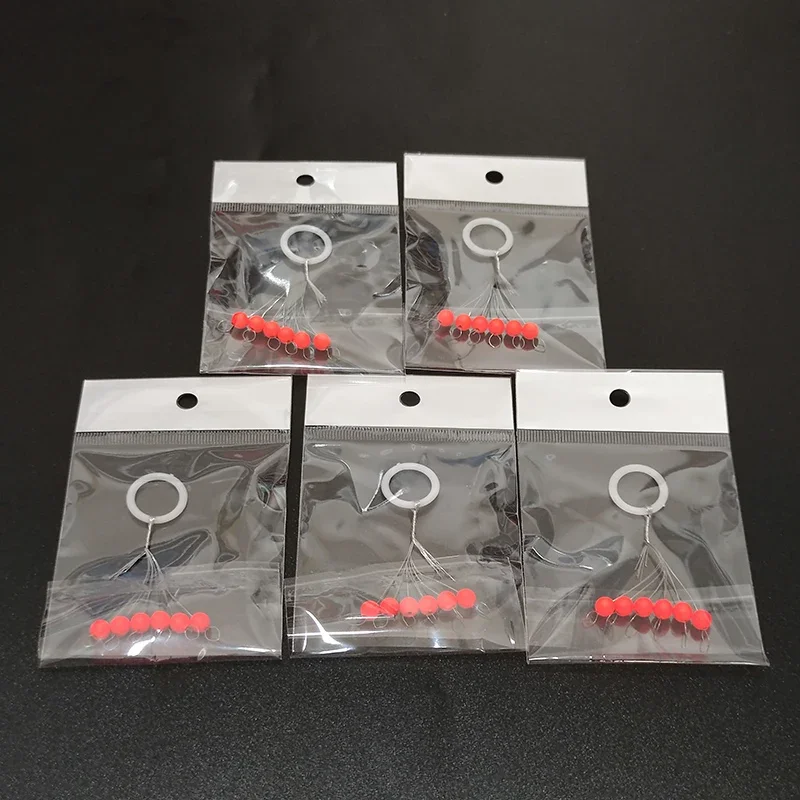 50 paquetes/lote flotador de siete estrellas con forma de bola roja 00 #   0 #   1 #   2 #   3 #   4 #   5 #   Flotador de pesca redondo de agua dulce de 5mm-15mm boya de 5mm-15mm B684 - imagen 3