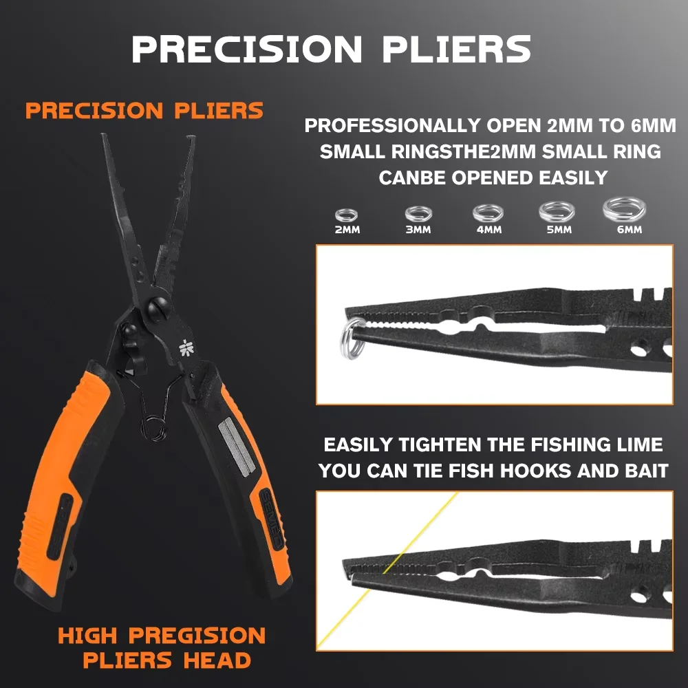 Alicates de pesca Thornsline multifunción – Acero inoxidable con PTFE