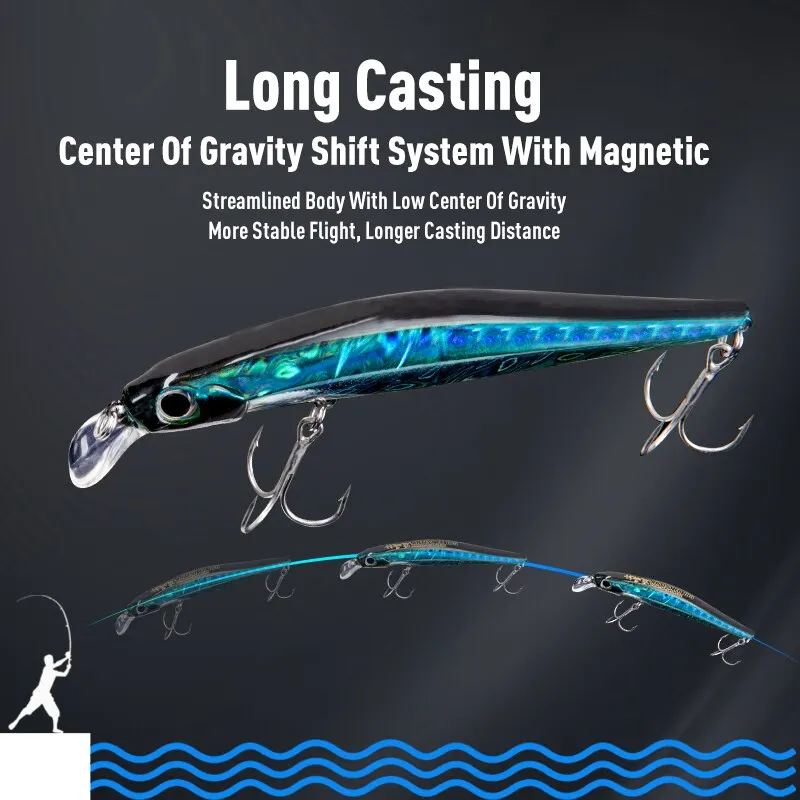 Artista FR Silence hundimiento Minnow Señuelos de pesca 80mm 105mm Jerkbaits buena acción Wobblers cebos duros de alta calidad lubina - imagen 5