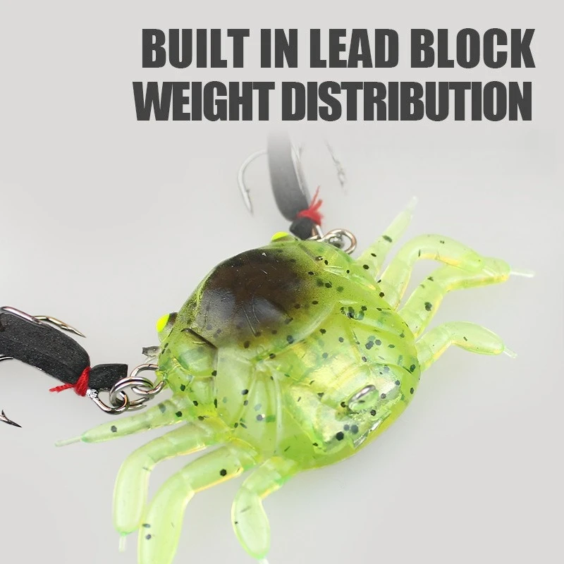 Señuelo de pesca de cangrejo biónico MUKUN, 6g, 13g, cebo suave de silicona, cebos falsos para calamar, pulpo, plantilla de pesca, señuelos con cabeza, aparejos de pesca de mar - imagen 4