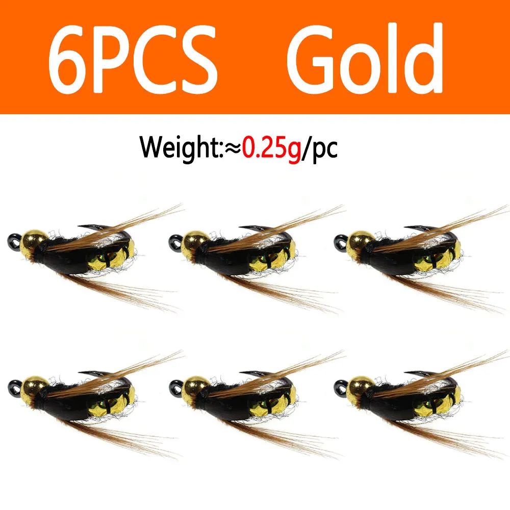 6pcs Gold