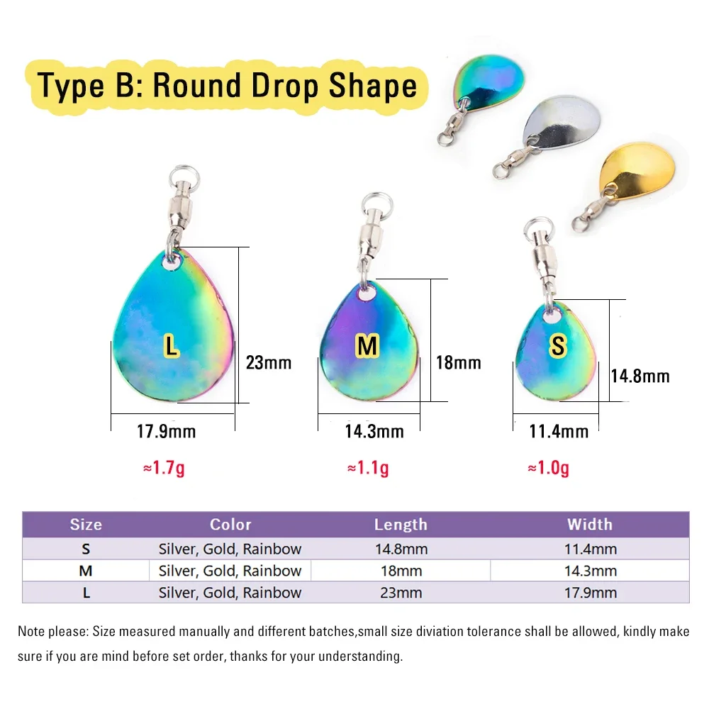 Wifreo, 10 piezas, accesorios de señuelo de cola Flash, cuchara ruidosa, Color deslumbrante reflectante, Spinner giratorio, VIB, Jigging, lápiz de pececillo adecuado - imagen 4