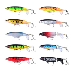 Whopper Popper de cola giratoria para pesca topwater
