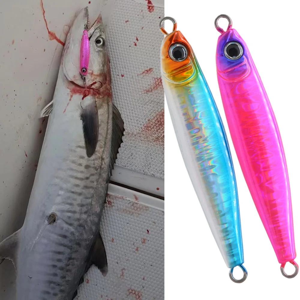 28g45g60g80g100g Metal Jig Slider Shore Jigging señuelo de pesca DUO fundición larga agua salada lubina Wahoo atún caballa cebos - imagen 4