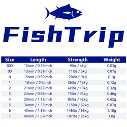 Conectores Snap de Acero Inoxidable FishTrip con Mosquetón para Señuelos