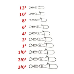 5 unids/lote de Señuelos de Pesca rápidos de acero inoxidable, conector de rodamiento giratorio, Pin rodante, accesorios de aparejos de pesca a presión de ocho caracteres