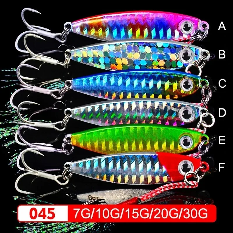 Señuelo de Pesca de 7/10/15/20/30G, lentejuelas de Metal, Crankbait, Jig Shads, cuchara, cebos artificiales, Wobbler de lubina, cebo giratorio, Señuelos de mar - imagen 3