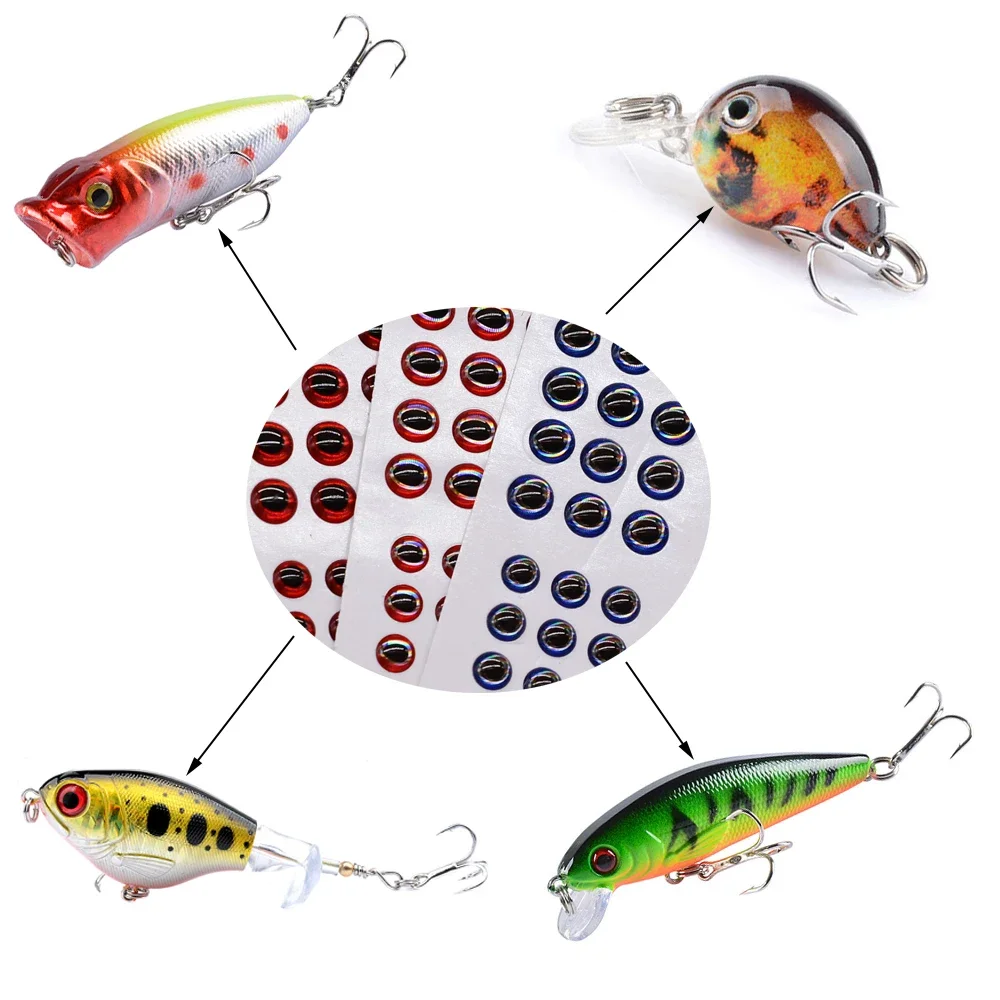 MNFT-señuelo de pesca holográfico 3D, mezcla de 183 Uds., 3mm, 4mm, 5mm, 6mm, atado de moscas, fabricación de cebos - imagen 5