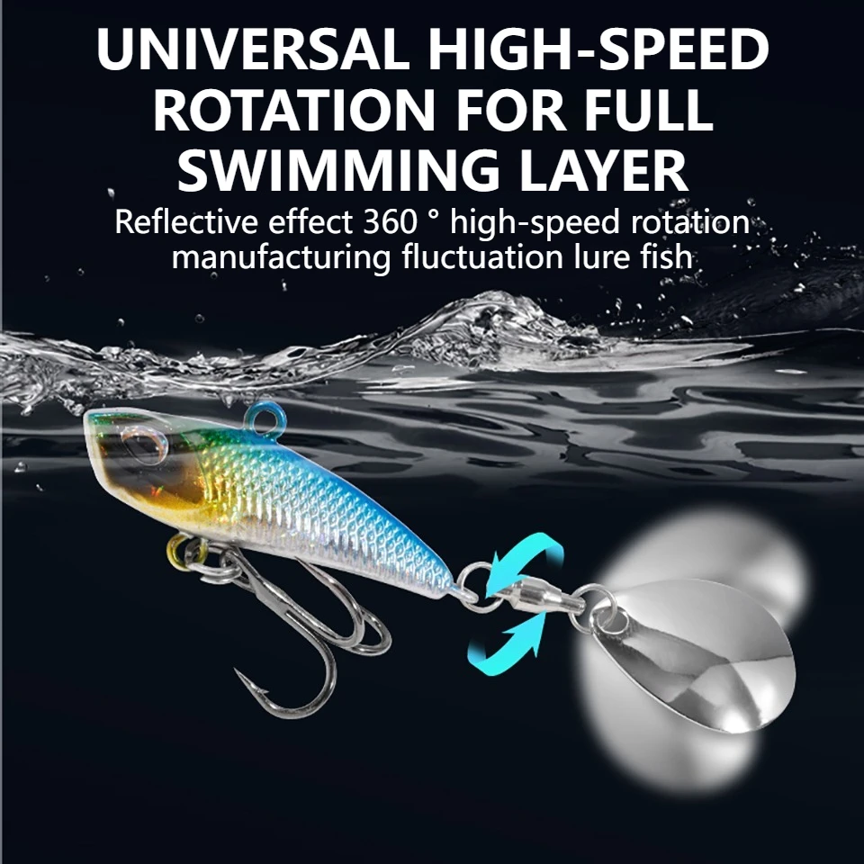 WALK FISH-cebo giratorio VIB de Metal, 7g, 11g, 15g, 21g, señuelo de Pesca con vibración, cola giratoria, lentejuelas, Wobbler japonés, cebo de Pesca - imagen 3