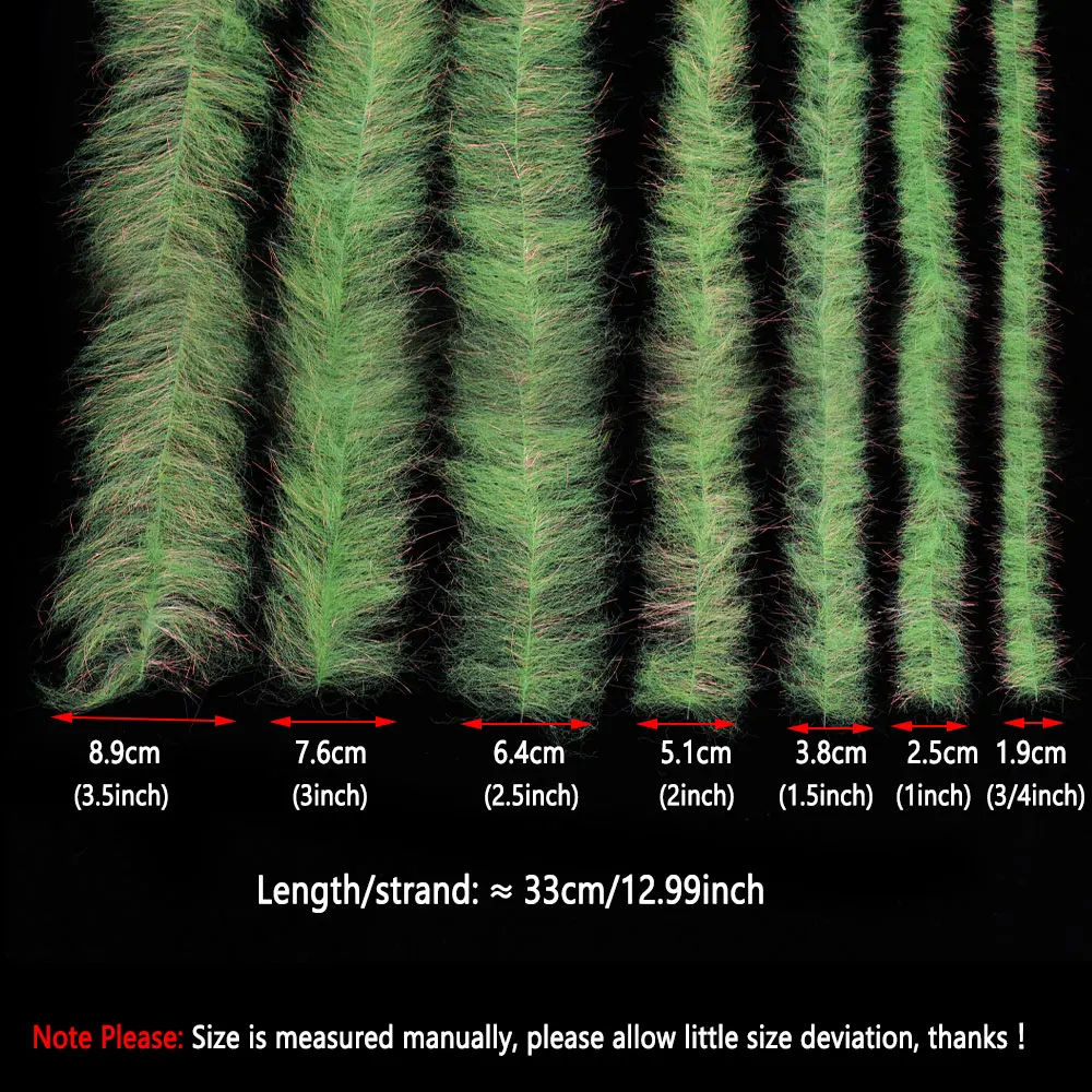 Bimoo 2 uds 1 "~ 3,5" Flash Streamer cepillo de doblaje Material de atado de moscas Minnow Baitfish Streamer Pike Muskie Señuelos de pesca de agua salada - imagen 3