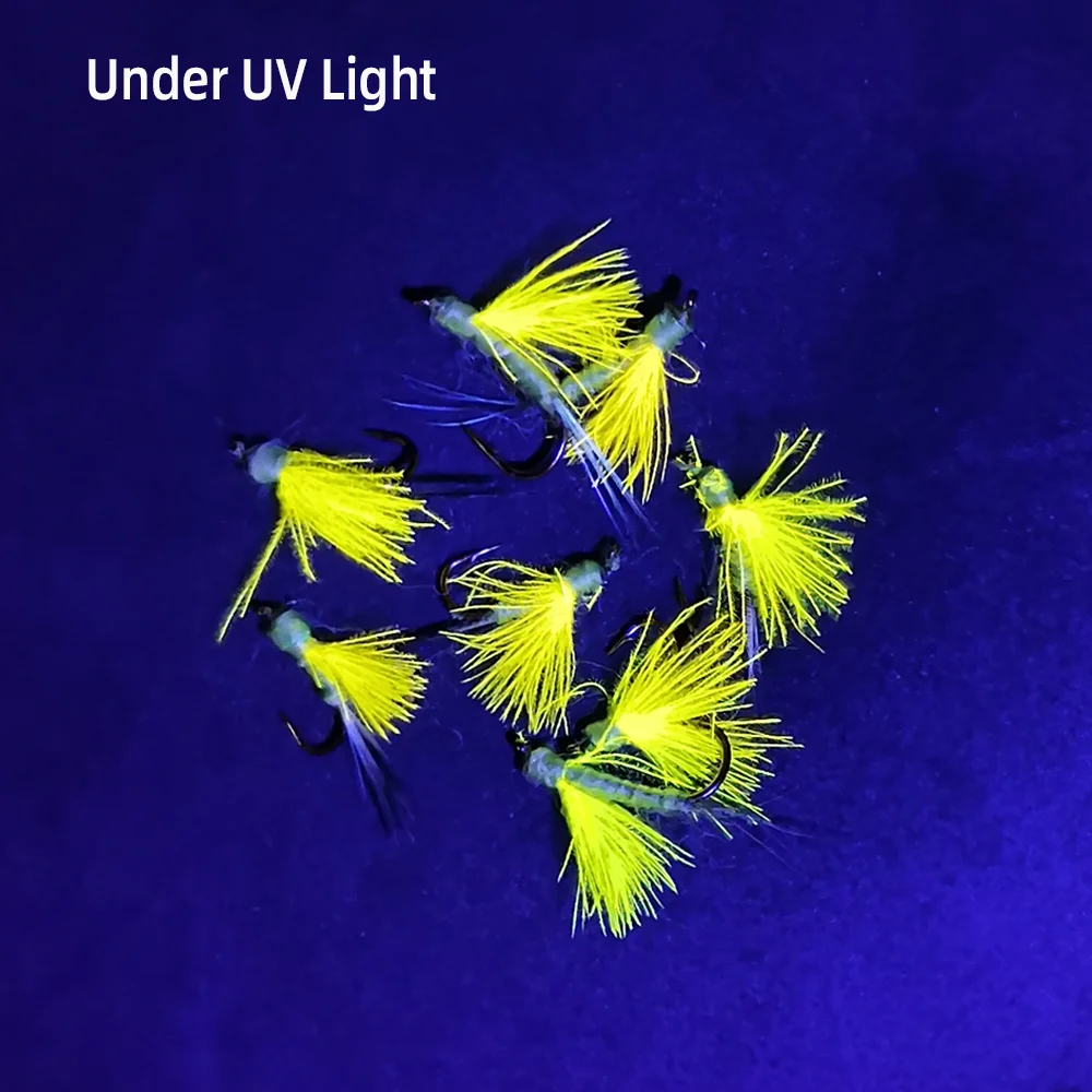 Wifreo 5 piezas/6 piezas # 12 # 14 # 16 CDC mosca seca con púas mayfly cebos de insectos artificiales moscas de pesca con mosca trucha Gryling Señuelos de pesca - imagen 5