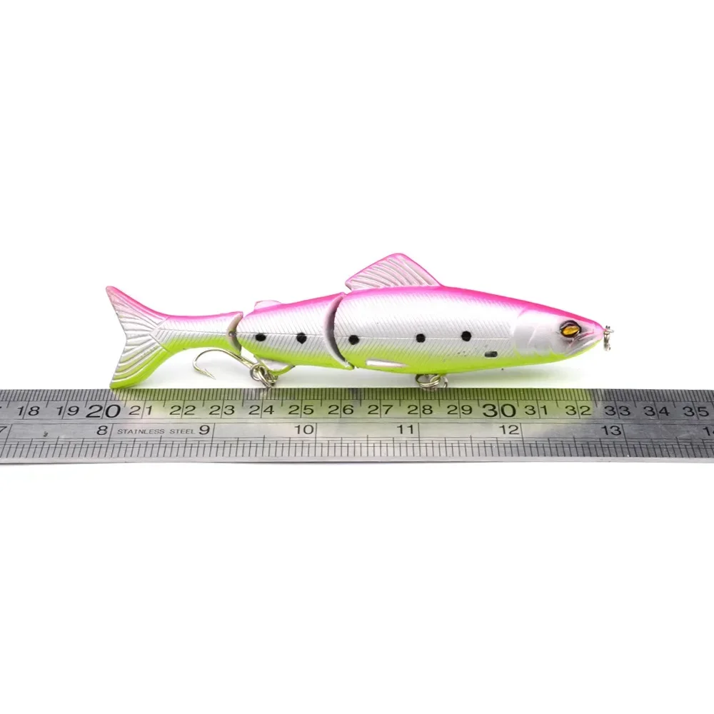 8 unids/lote Minnow juego de Señuelos de Pesca de varias secciones 13cm 18,5 cm cebo de lubina dura de plástico Artificial Crankbait Wobblers aparejos de trucha - imagen 3
