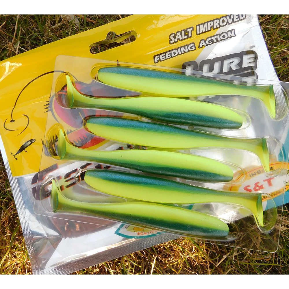 KESFISHING señuelo suave ES Easy Shiner 50mm 76 100 125 150 180mm cebo de silicona Pesca señuelo de Pesca Artificial - imagen 4