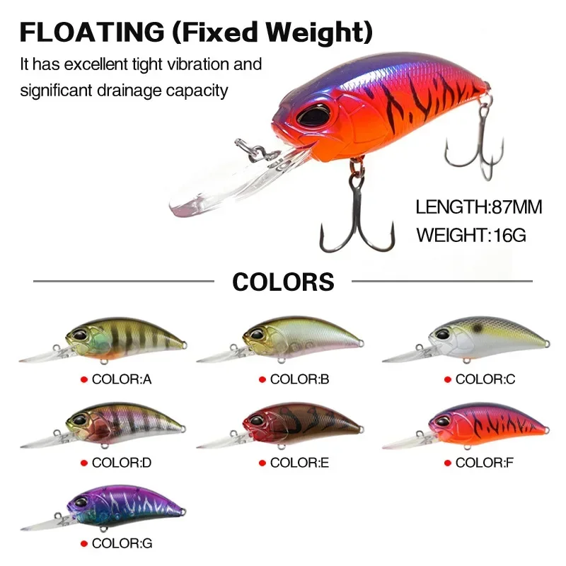 Cebo Artificial para pesca en el mar, cebo duro de lengua larga para buceo profundo, roca flotante - imagen 4