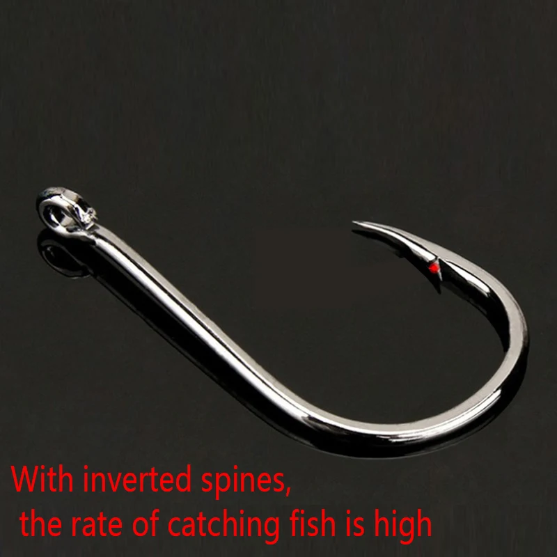 TAKEDO 3 # -12 #   Juego de anzuelos de pesca de carpa de acero rico en carbono, anzuelo de púas con bucle, anzuelo Guanfu para pesca de carpa - imagen 5