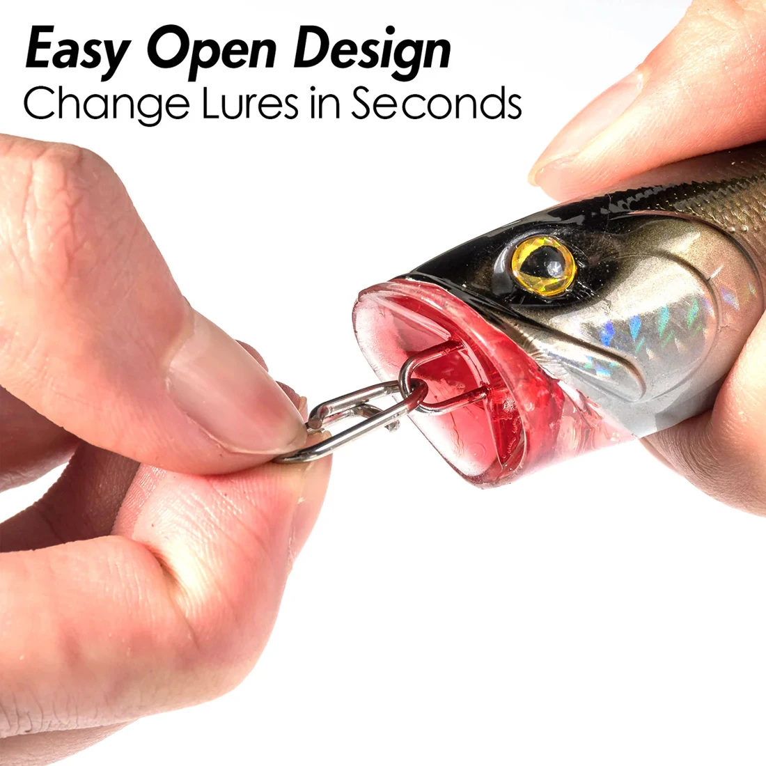 FishTrip 50 Uds Clip de presión de pesca rápido de acero inoxidable para aparejos terminales de agua dulce de agua salada - imagen 3