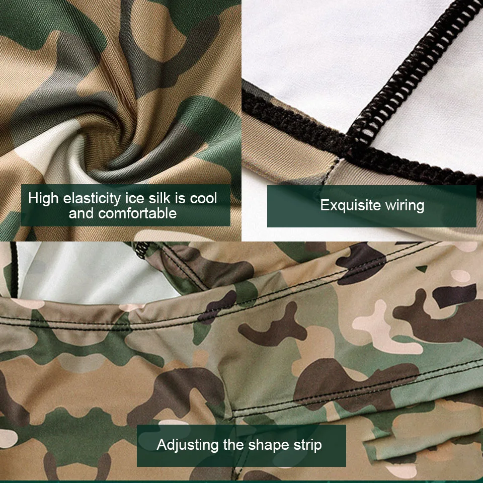 WALK FISH-bufanda parasol, pasamontañas de camuflaje, máscara facial completa, cubierta para la cabeza, pesca, caza, deporte de ciclismo, bicicleta, sombreros de sol geniales - imagen 3