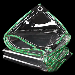 Lona de PVC transparente gruesa de 0,35/0,55mm para jardín, plantas suculentas, cubierta para lluvia, pérgola para patio trasero, tienda transparente, tela impermeable