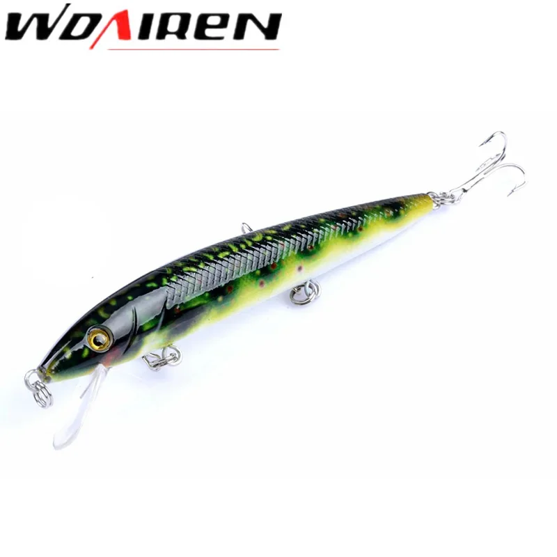 1 cebo de Pesca flotante Jerkbait Minnow 12cm/13,5g señuelo de Pesca señuelo duro cebo Artificial señuelo oscilante de plástico Pesca - imagen 4