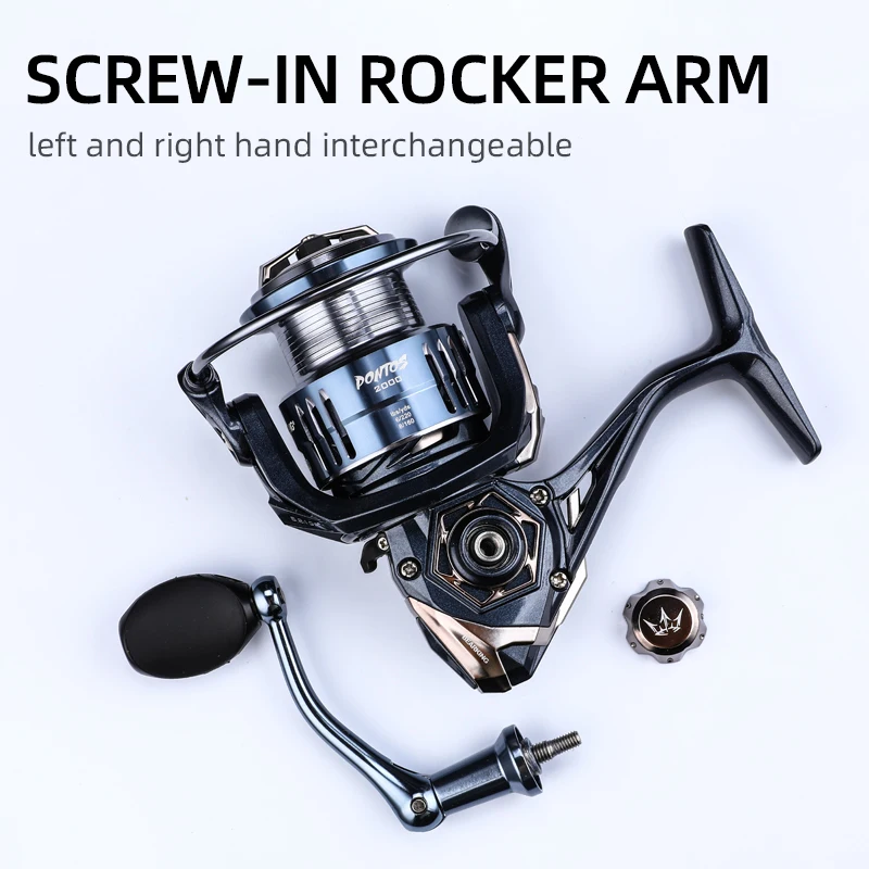 BEARKING-carrete de pesca serie PT 7 + 1BB 5,2: 1, sistema de arrastre, rueda giratoria de potencia máxima de 12kg, bobina de pesca poco profunda - imagen 4